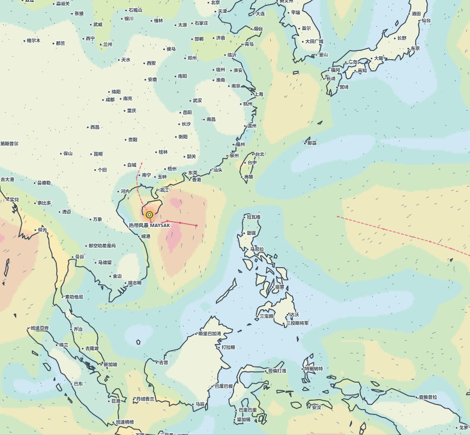 实时卡通天气地图 / Live cartoon weather map